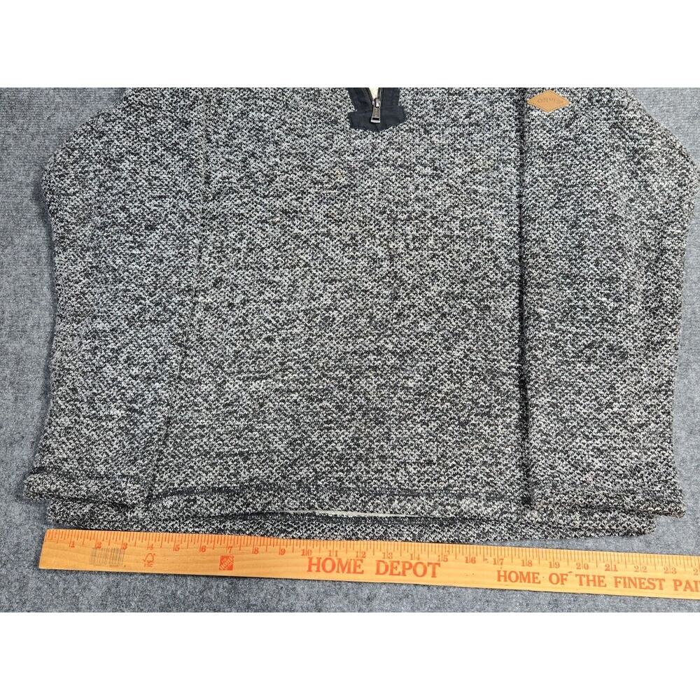Orvis Men's Large 1/4 Zip Sherpa Lined Fleece Pullover Jacket Sweater Black Gray - Picture 6 of 14